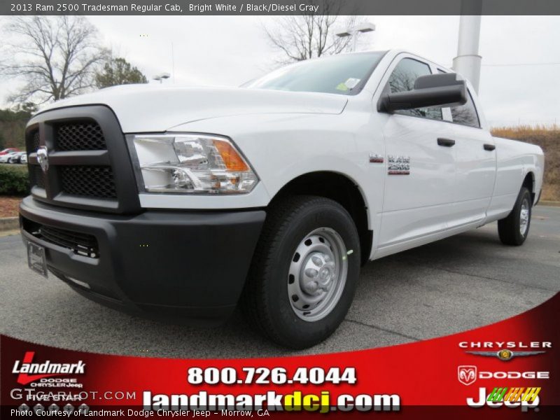 Bright White / Black/Diesel Gray 2013 Ram 2500 Tradesman Regular Cab