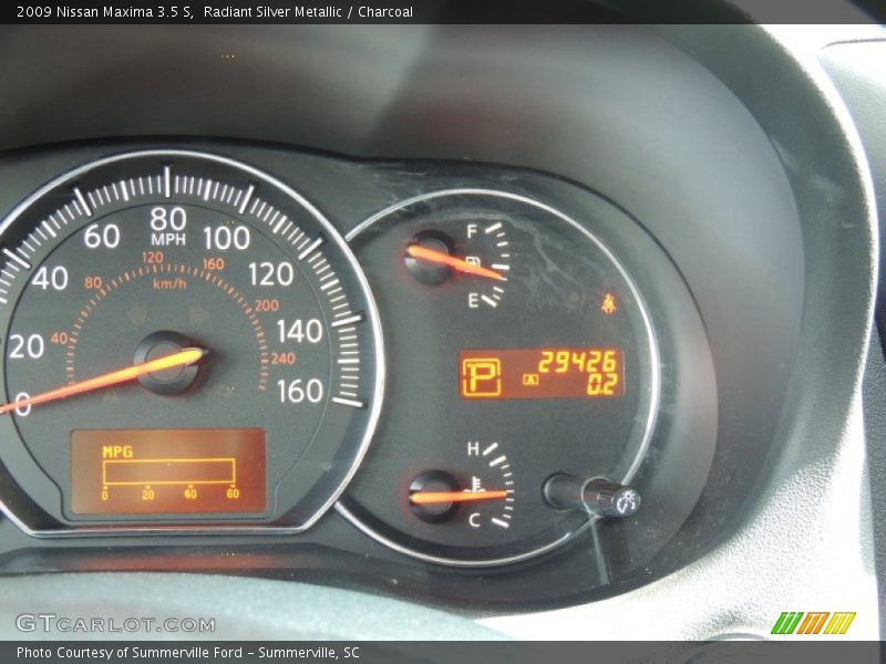 Radiant Silver Metallic / Charcoal 2009 Nissan Maxima 3.5 S