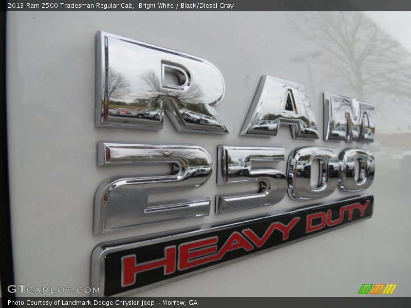 Bright White / Black/Diesel Gray 2013 Ram 2500 Tradesman Regular Cab