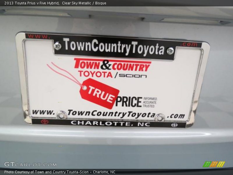Clear Sky Metallic / Bisque 2013 Toyota Prius v Five Hybrid