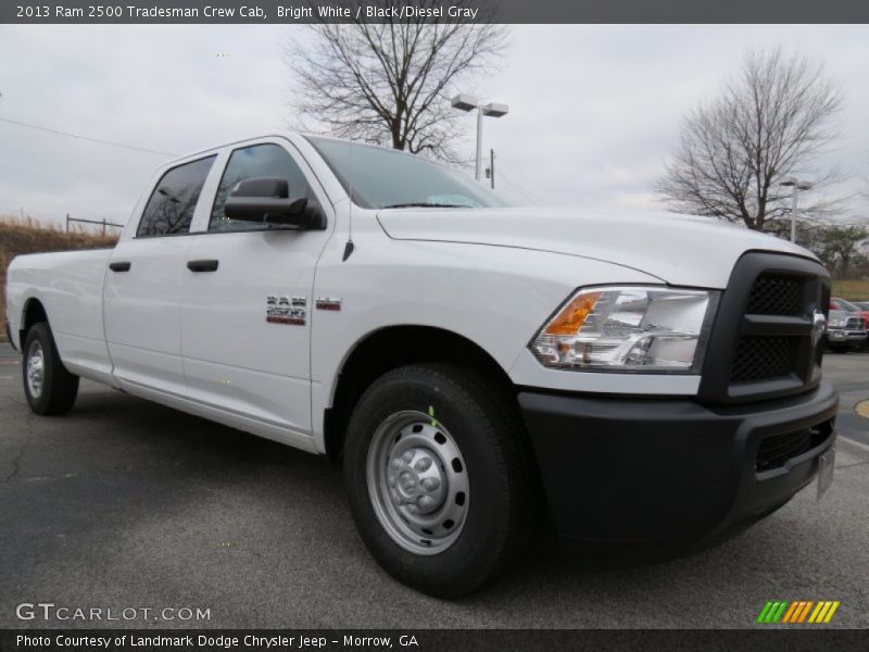 Bright White / Black/Diesel Gray 2013 Ram 2500 Tradesman Crew Cab