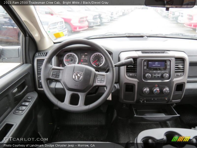 Bright White / Black/Diesel Gray 2013 Ram 2500 Tradesman Crew Cab