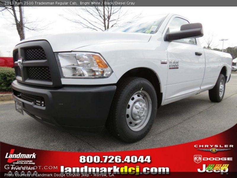 Bright White / Black/Diesel Gray 2013 Ram 2500 Tradesman Regular Cab