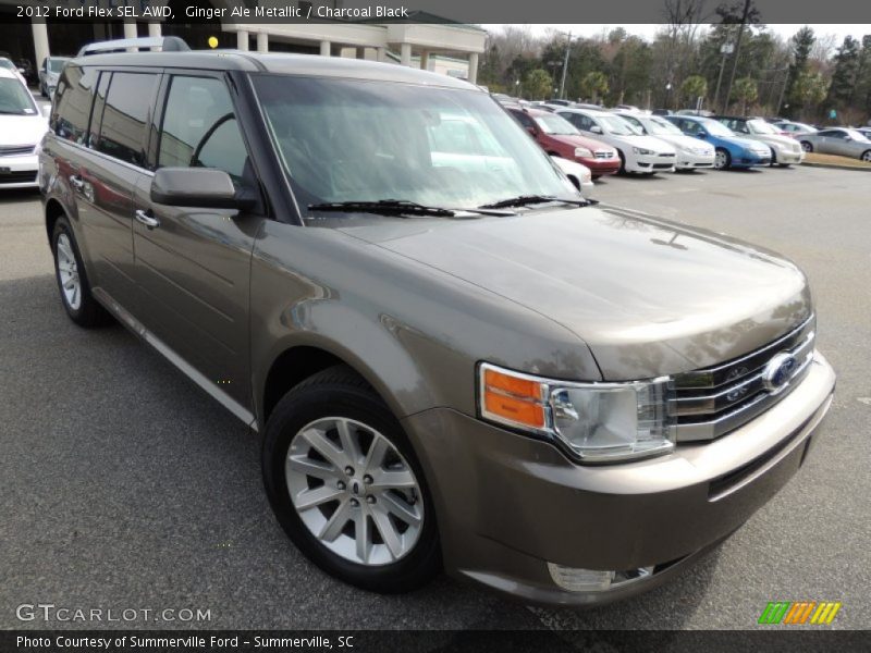 Ginger Ale Metallic / Charcoal Black 2012 Ford Flex SEL AWD