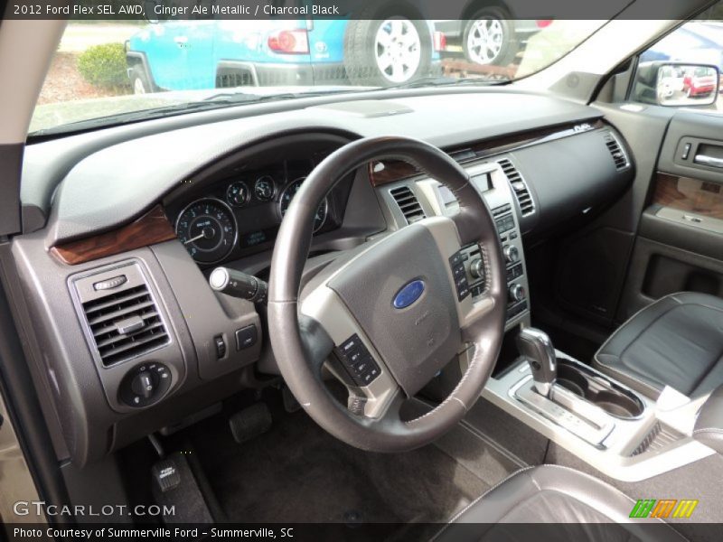 Ginger Ale Metallic / Charcoal Black 2012 Ford Flex SEL AWD