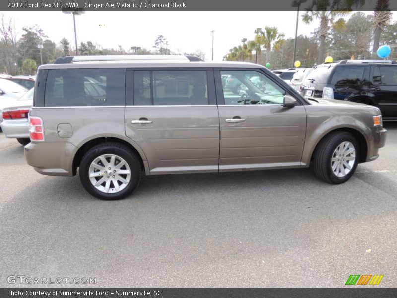 Ginger Ale Metallic / Charcoal Black 2012 Ford Flex SEL AWD