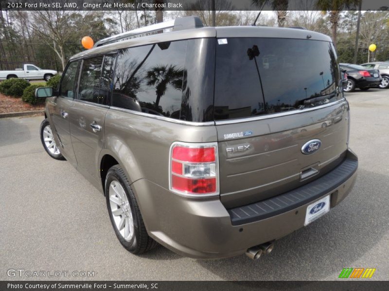 Ginger Ale Metallic / Charcoal Black 2012 Ford Flex SEL AWD