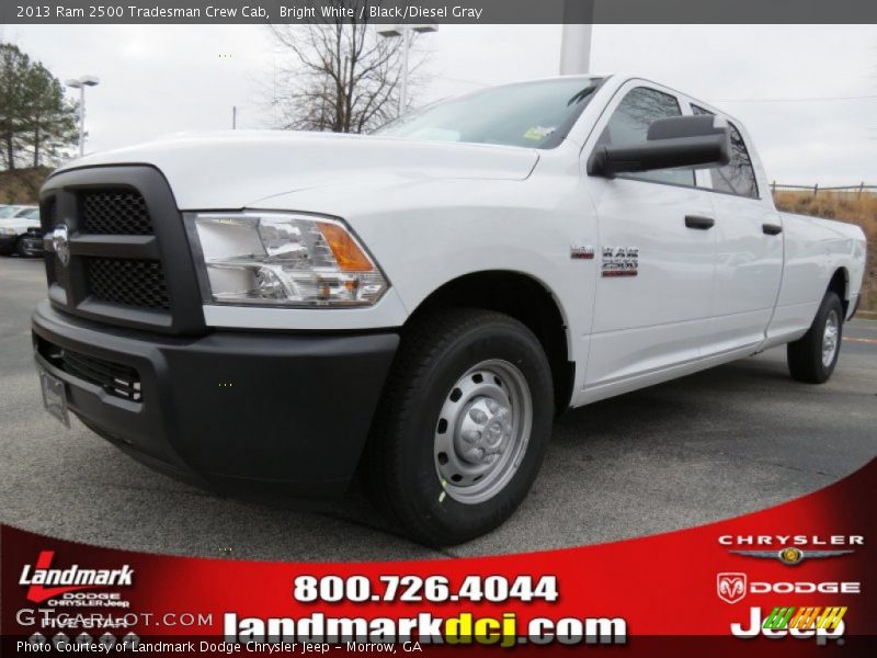 Bright White / Black/Diesel Gray 2013 Ram 2500 Tradesman Crew Cab