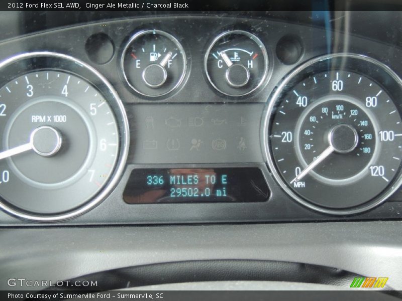 Ginger Ale Metallic / Charcoal Black 2012 Ford Flex SEL AWD