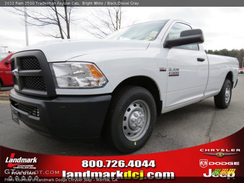 Bright White / Black/Diesel Gray 2013 Ram 2500 Tradesman Regular Cab