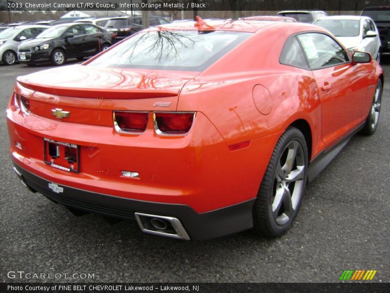 Inferno Orange Metallic / Black 2013 Chevrolet Camaro LT/RS Coupe