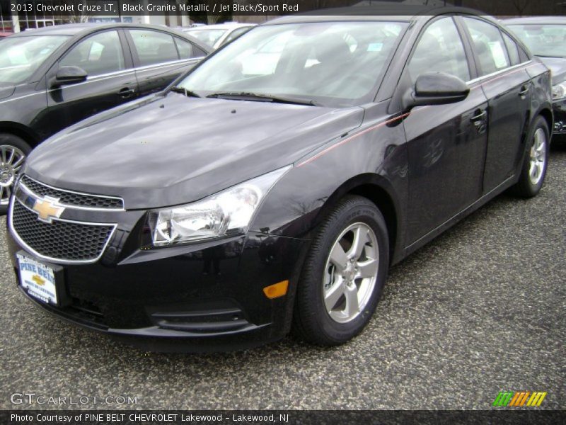 Black Granite Metallic / Jet Black/Sport Red 2013 Chevrolet Cruze LT