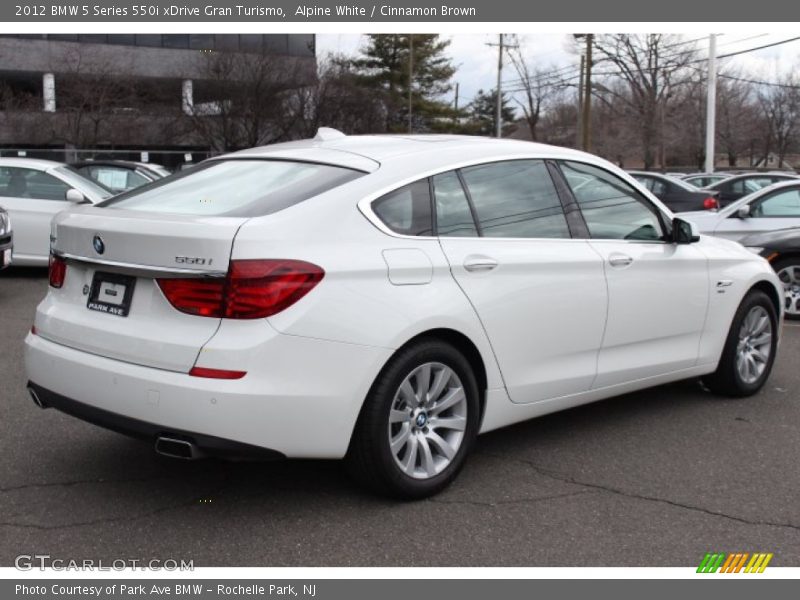 Alpine White / Cinnamon Brown 2012 BMW 5 Series 550i xDrive Gran Turismo