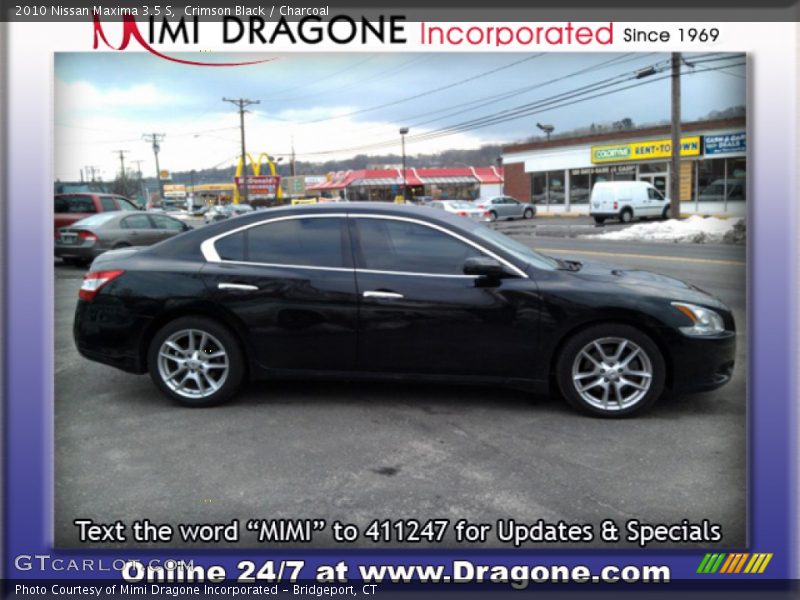 Crimson Black / Charcoal 2010 Nissan Maxima 3.5 S
