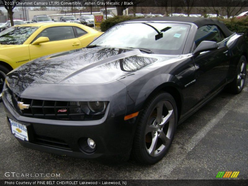 Ashen Gray Metallic / Black 2013 Chevrolet Camaro LT/RS Convertible