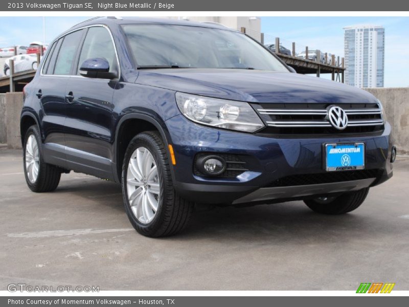 Night Blue Metallic / Beige 2013 Volkswagen Tiguan SE