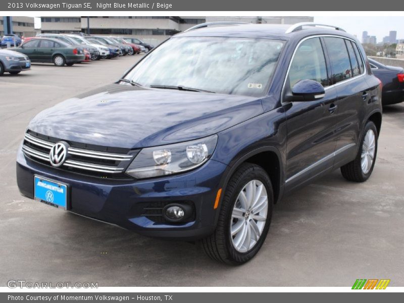 Night Blue Metallic / Beige 2013 Volkswagen Tiguan SE