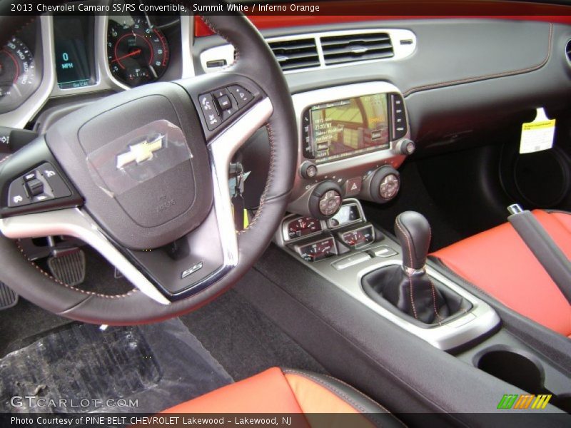 Summit White / Inferno Orange 2013 Chevrolet Camaro SS/RS Convertible