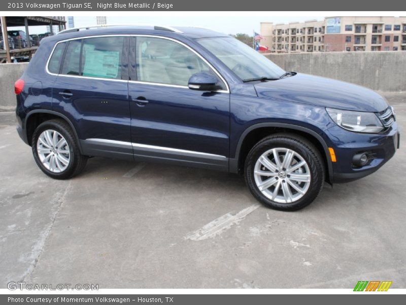 Night Blue Metallic / Beige 2013 Volkswagen Tiguan SE