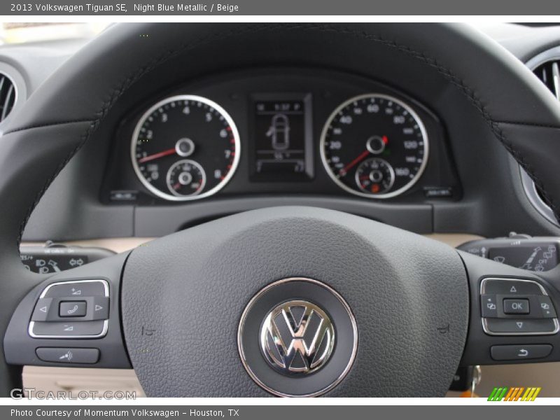 Night Blue Metallic / Beige 2013 Volkswagen Tiguan SE
