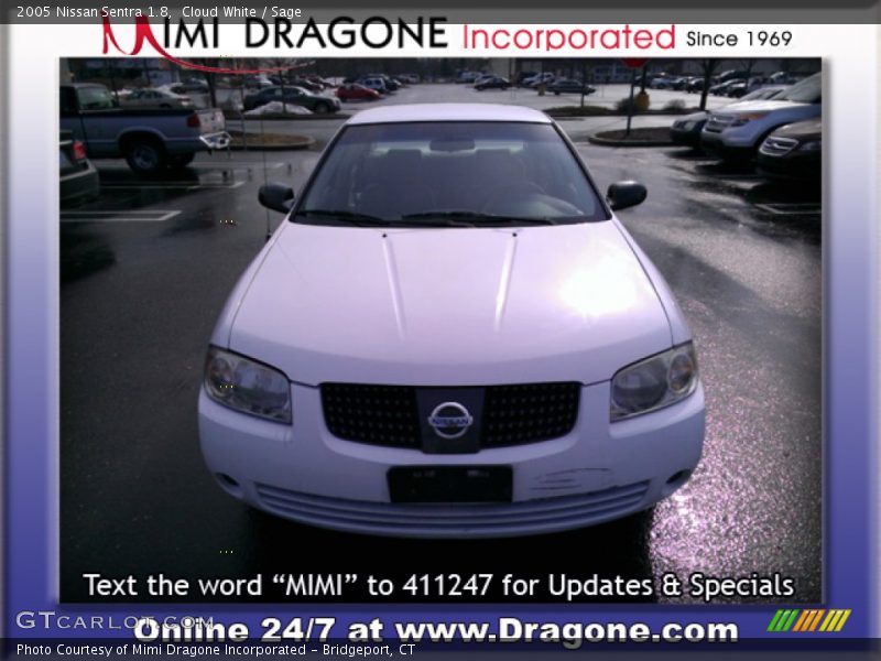 Cloud White / Sage 2005 Nissan Sentra 1.8