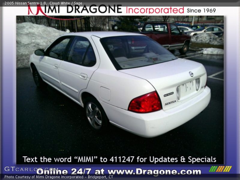 Cloud White / Sage 2005 Nissan Sentra 1.8
