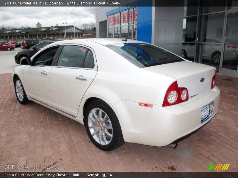 White Diamond Tricoat / Ebony 2010 Chevrolet Malibu LTZ Sedan