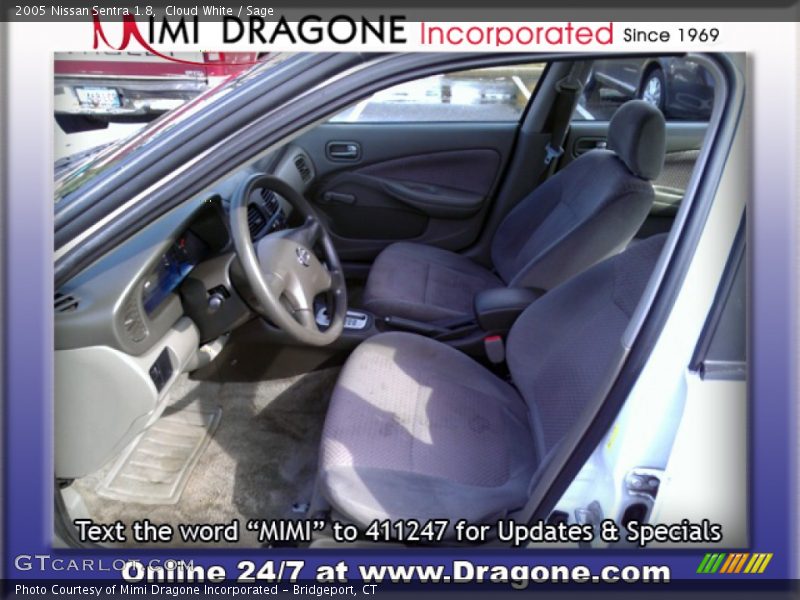 Cloud White / Sage 2005 Nissan Sentra 1.8
