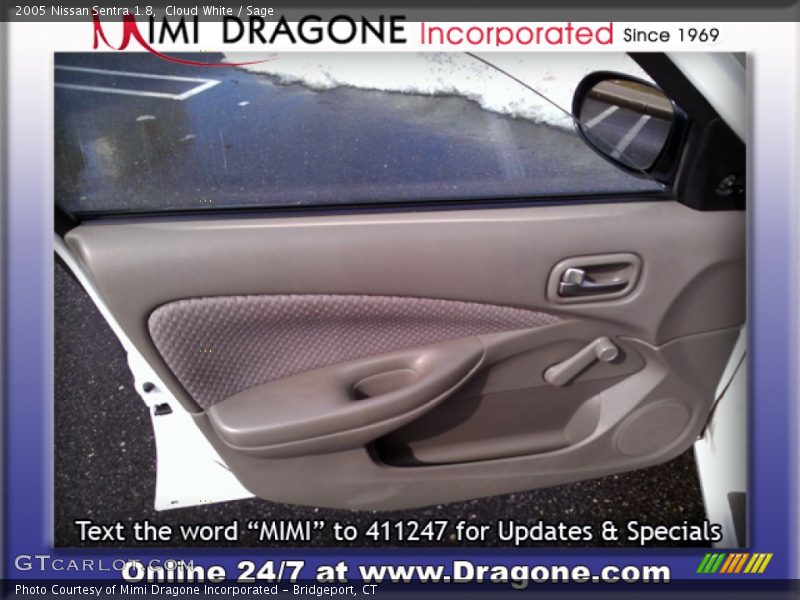 Cloud White / Sage 2005 Nissan Sentra 1.8