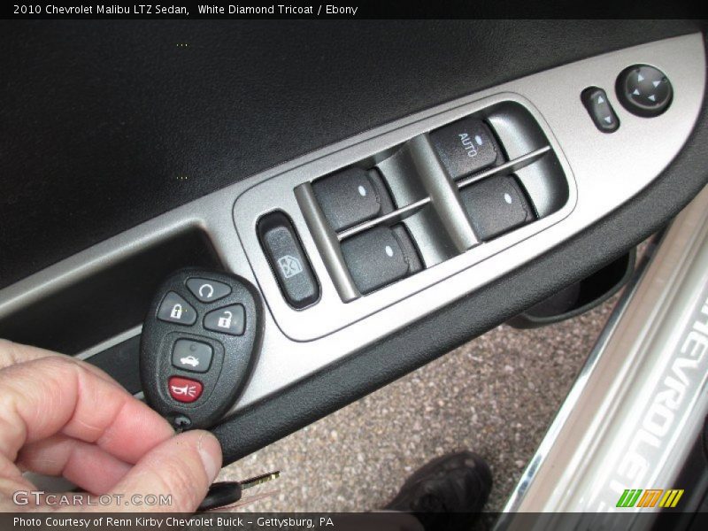 White Diamond Tricoat / Ebony 2010 Chevrolet Malibu LTZ Sedan