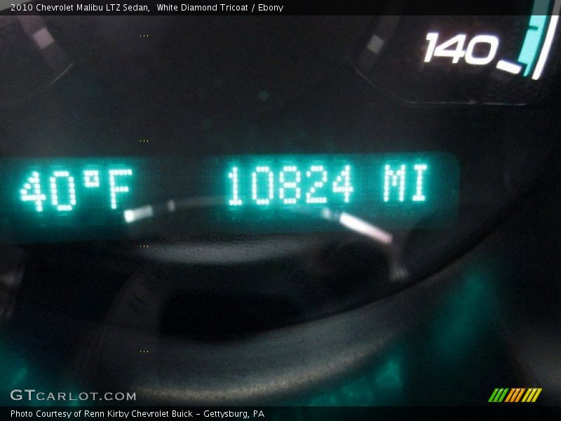 White Diamond Tricoat / Ebony 2010 Chevrolet Malibu LTZ Sedan