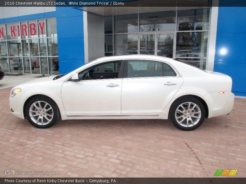 White Diamond Tricoat / Ebony 2010 Chevrolet Malibu LTZ Sedan