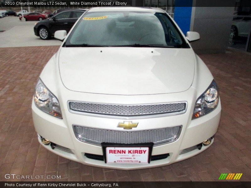 White Diamond Tricoat / Ebony 2010 Chevrolet Malibu LTZ Sedan