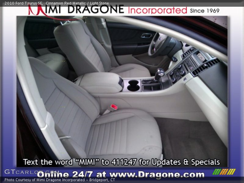Cinnamon Red Metallic / Light Stone 2010 Ford Taurus SE