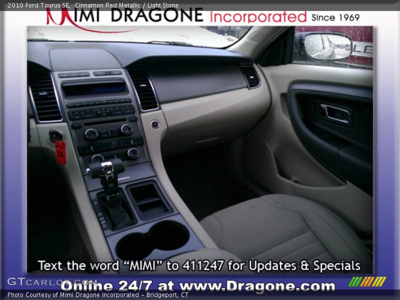Cinnamon Red Metallic / Light Stone 2010 Ford Taurus SE
