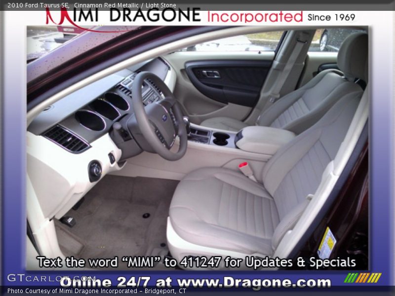 Cinnamon Red Metallic / Light Stone 2010 Ford Taurus SE