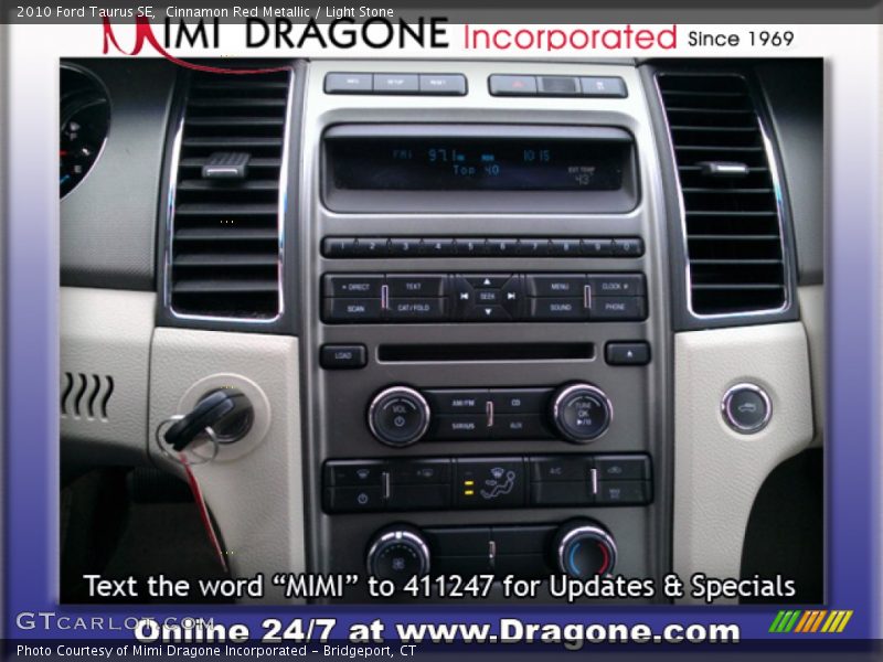 Cinnamon Red Metallic / Light Stone 2010 Ford Taurus SE
