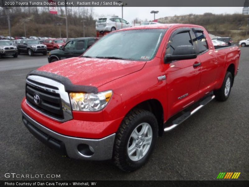 Radiant Red / Sand Beige 2010 Toyota Tundra Double Cab 4x4