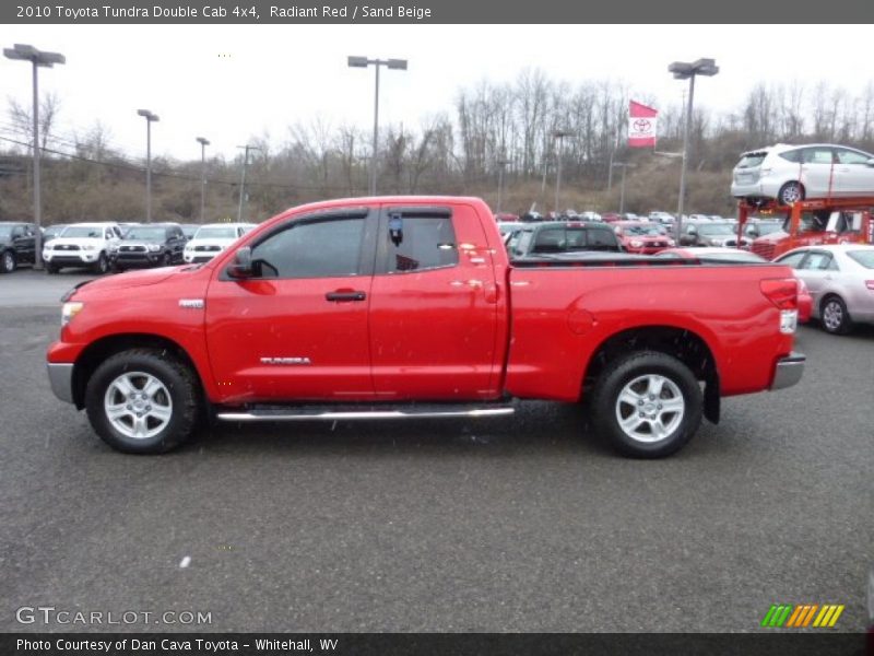 Radiant Red / Sand Beige 2010 Toyota Tundra Double Cab 4x4
