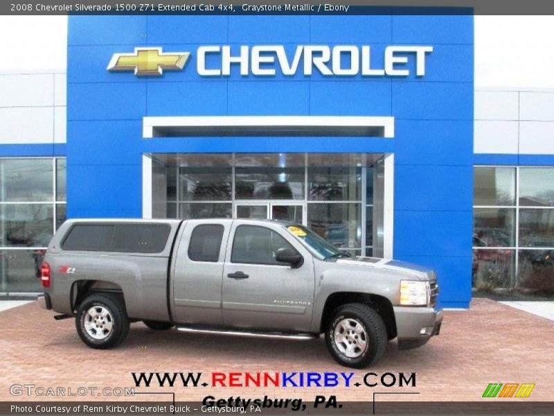 Graystone Metallic / Ebony 2008 Chevrolet Silverado 1500 Z71 Extended Cab 4x4