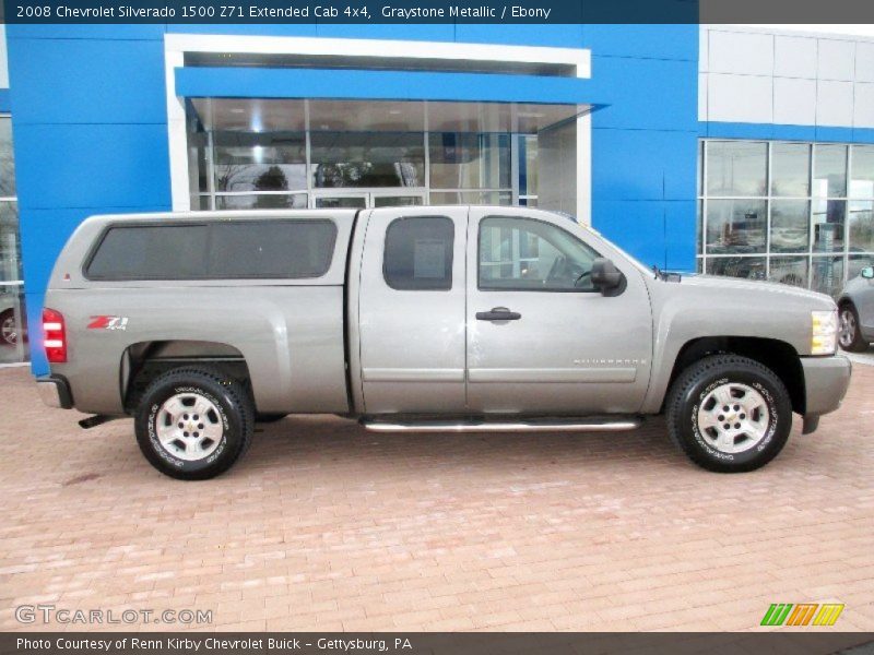 Graystone Metallic / Ebony 2008 Chevrolet Silverado 1500 Z71 Extended Cab 4x4