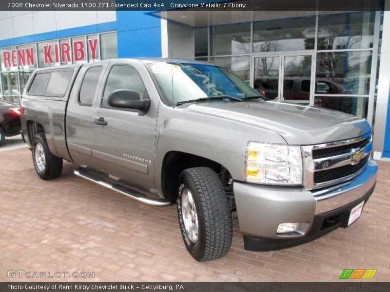 Graystone Metallic / Ebony 2008 Chevrolet Silverado 1500 Z71 Extended Cab 4x4