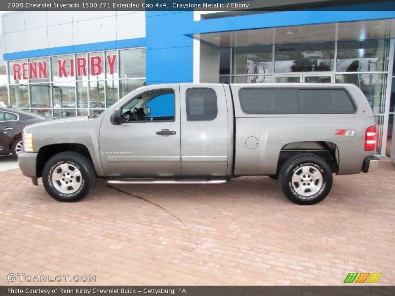 Graystone Metallic / Ebony 2008 Chevrolet Silverado 1500 Z71 Extended Cab 4x4