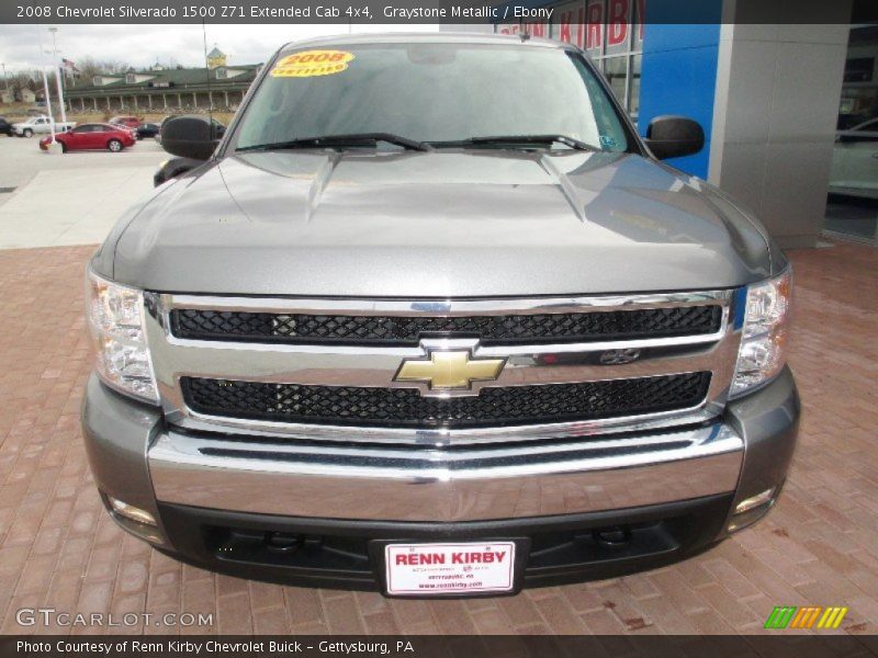 Graystone Metallic / Ebony 2008 Chevrolet Silverado 1500 Z71 Extended Cab 4x4