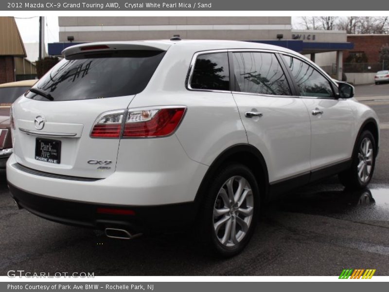 Crystal White Pearl Mica / Sand 2012 Mazda CX-9 Grand Touring AWD