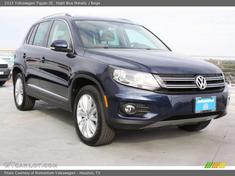 Night Blue Metallic / Beige 2013 Volkswagen Tiguan SE