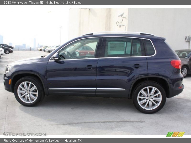 Night Blue Metallic / Beige 2013 Volkswagen Tiguan SE