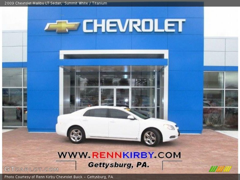 Summit White / Titanium 2009 Chevrolet Malibu LT Sedan