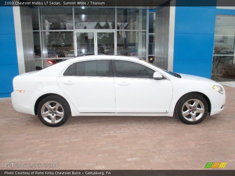 Summit White / Titanium 2009 Chevrolet Malibu LT Sedan