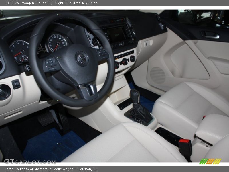 Night Blue Metallic / Beige 2013 Volkswagen Tiguan SE